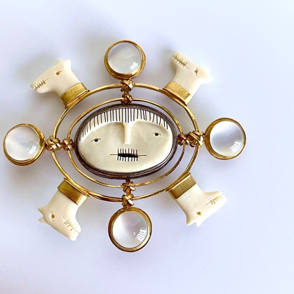 Carolyn Morris Bach Brooch Sterling Silver and 18K Gold - Picture 4 of 15